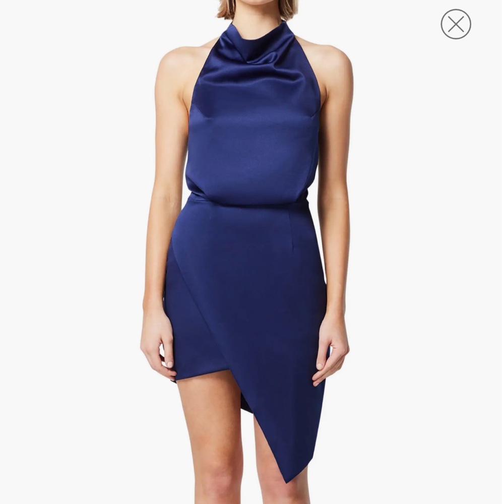 NWOT Elliatt Camo Asymmetric Satin Cocktail Dress - M